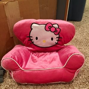 Hello Kitty Build a Bear pink velvet plush chair